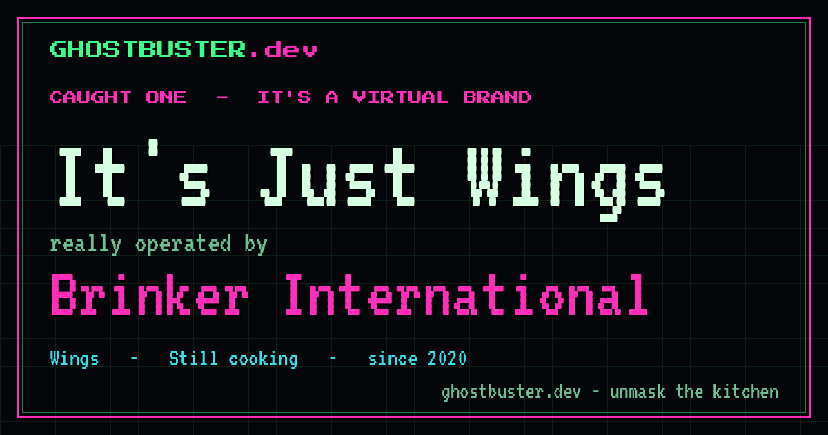 It's Just Wings is a virtual brand operated by Brinker International