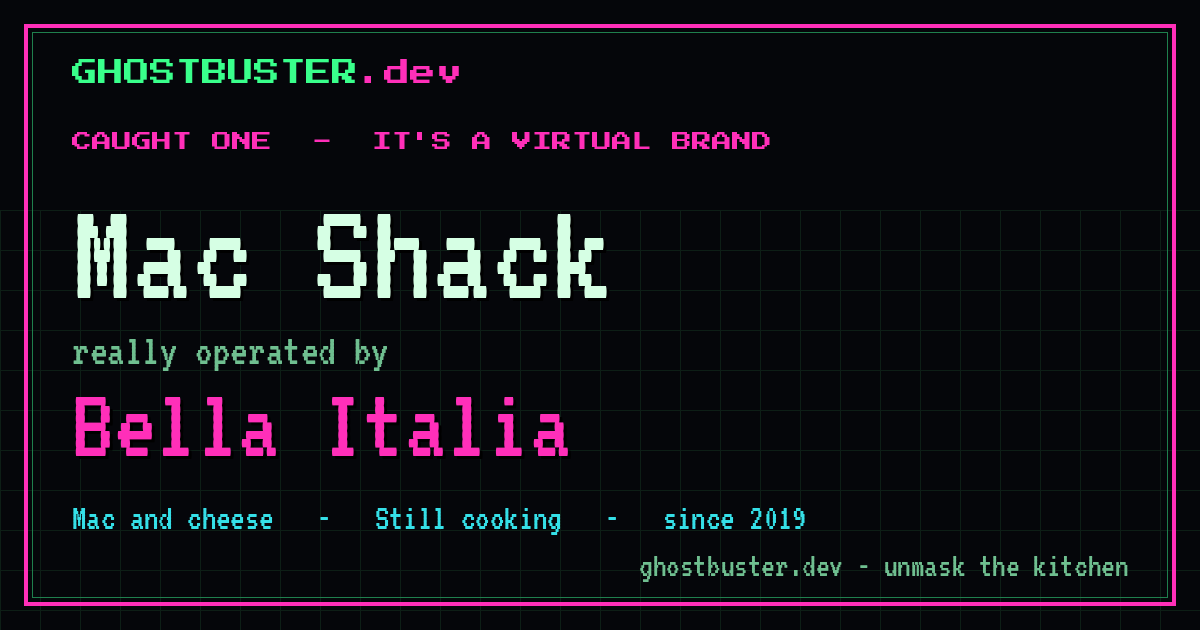 Mac Shack is a virtual brand operated by Bella Italia