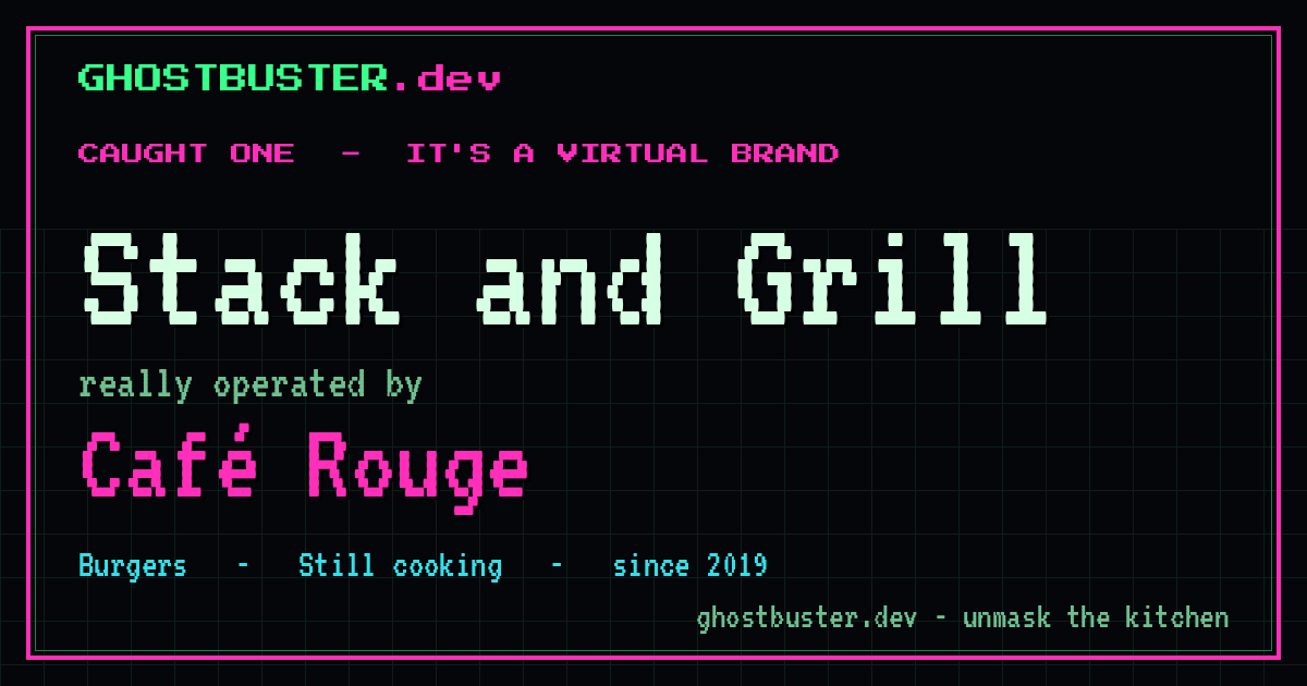 Stack and Grill is a virtual brand operated by Café Rouge