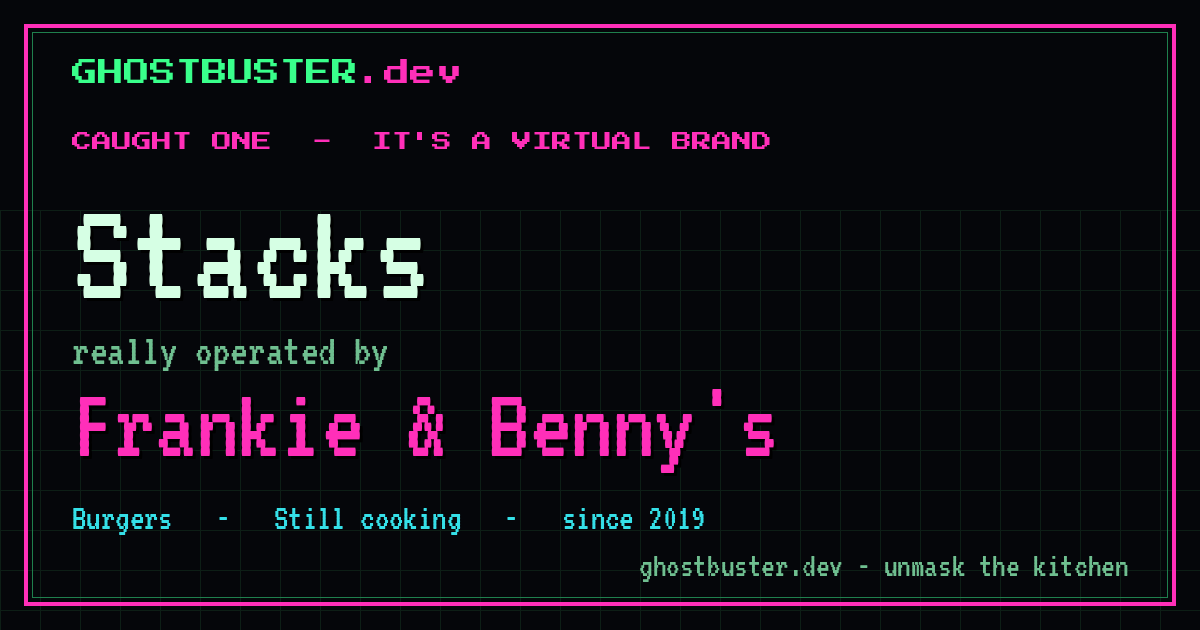 Stacks is a virtual brand operated by Frankie & Benny's